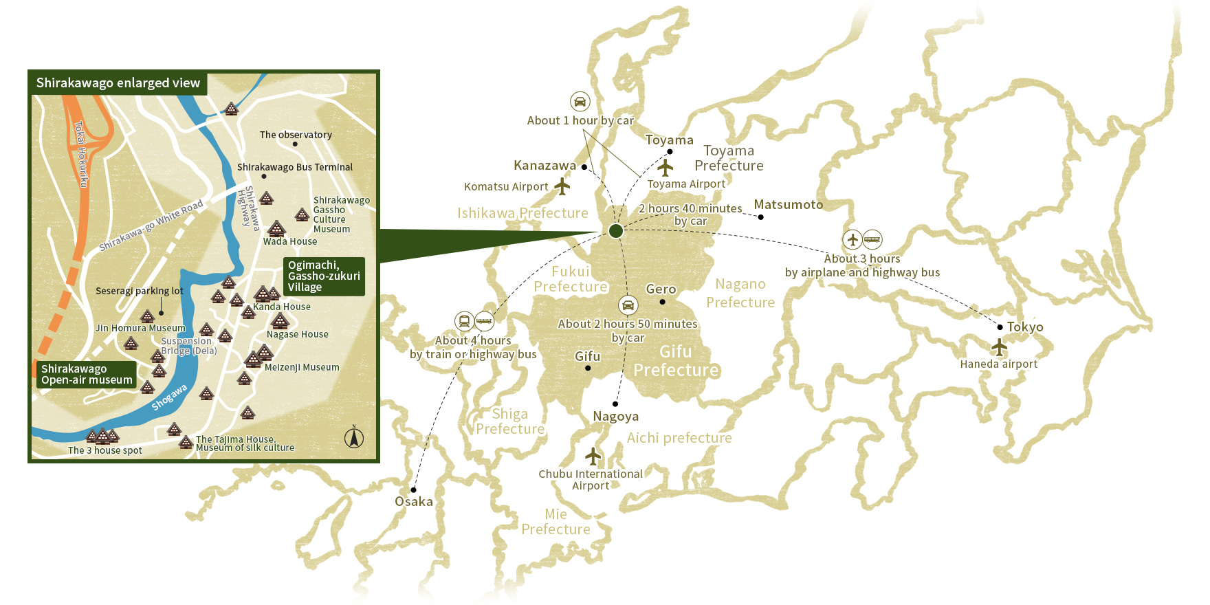Shirakawago map