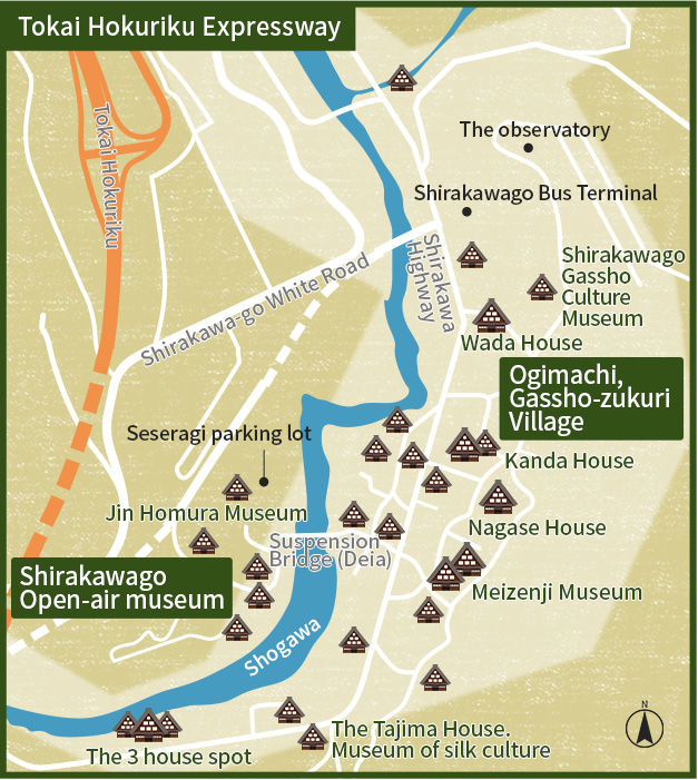 shirakawago tourist map